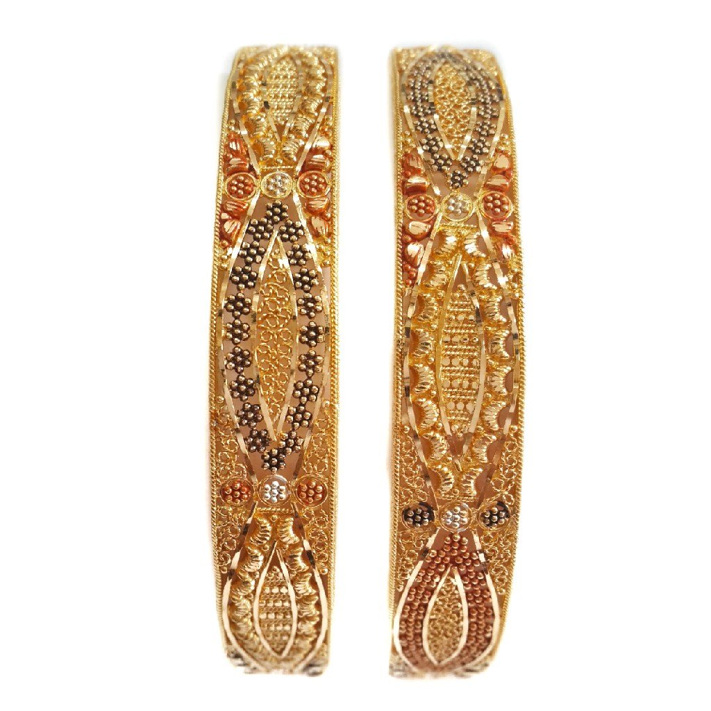 22k Gold Kalkatti Kada Bangles MGA - GP053