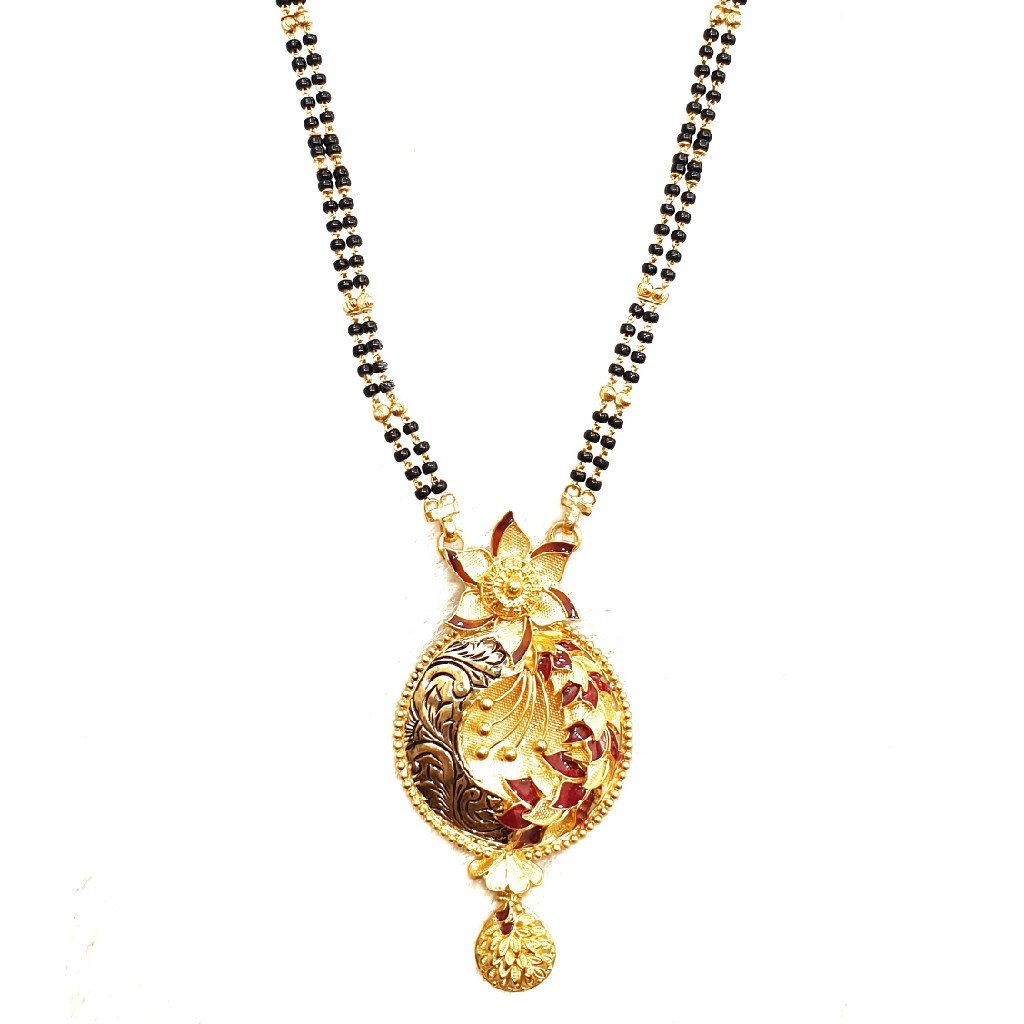 916 Gold Antique Modern Designer Mangalsutra MGA - GM044