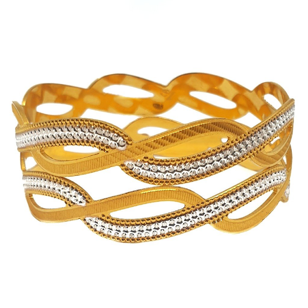 One gram gold plated 2 piece bangles mga - bge0324