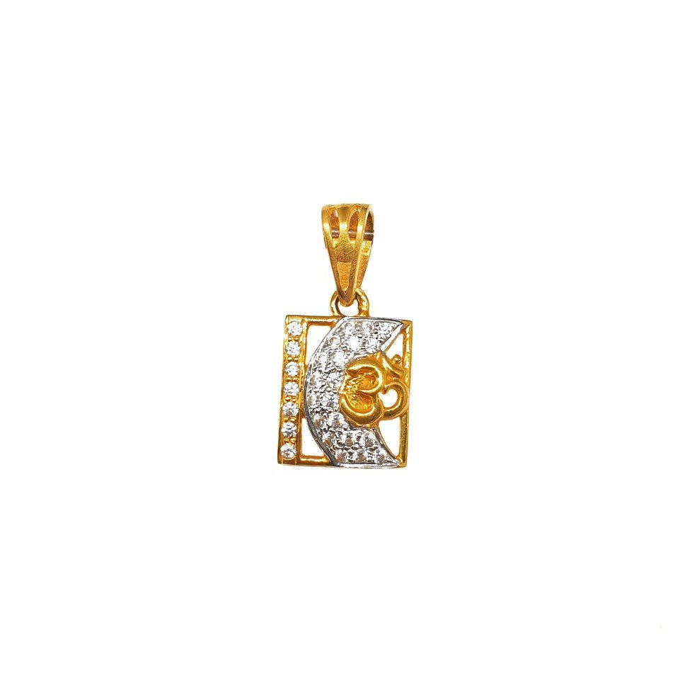 22K Gold Om Designer Pendant MGA - PDG0070