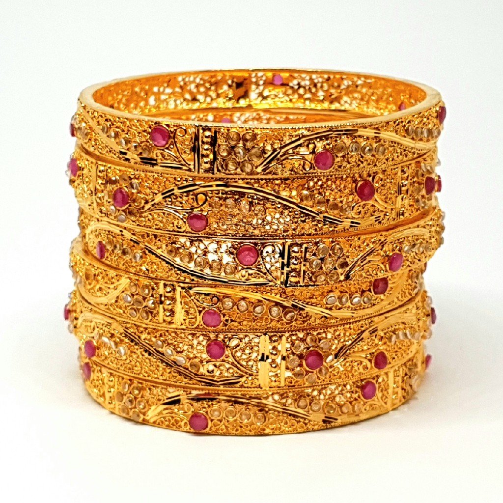 One gram gold forming peacock kadli bangles mga - bge0091