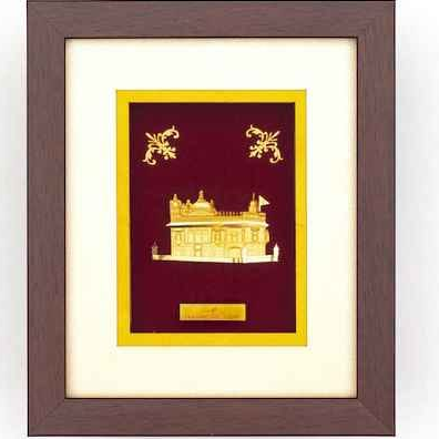 Golden Temple Frame In 24K Gold Foi...