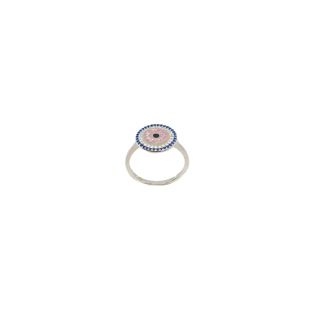 Evil Eye Pink MOP Ring In 925 Sterling Silver MGA - LRS5299