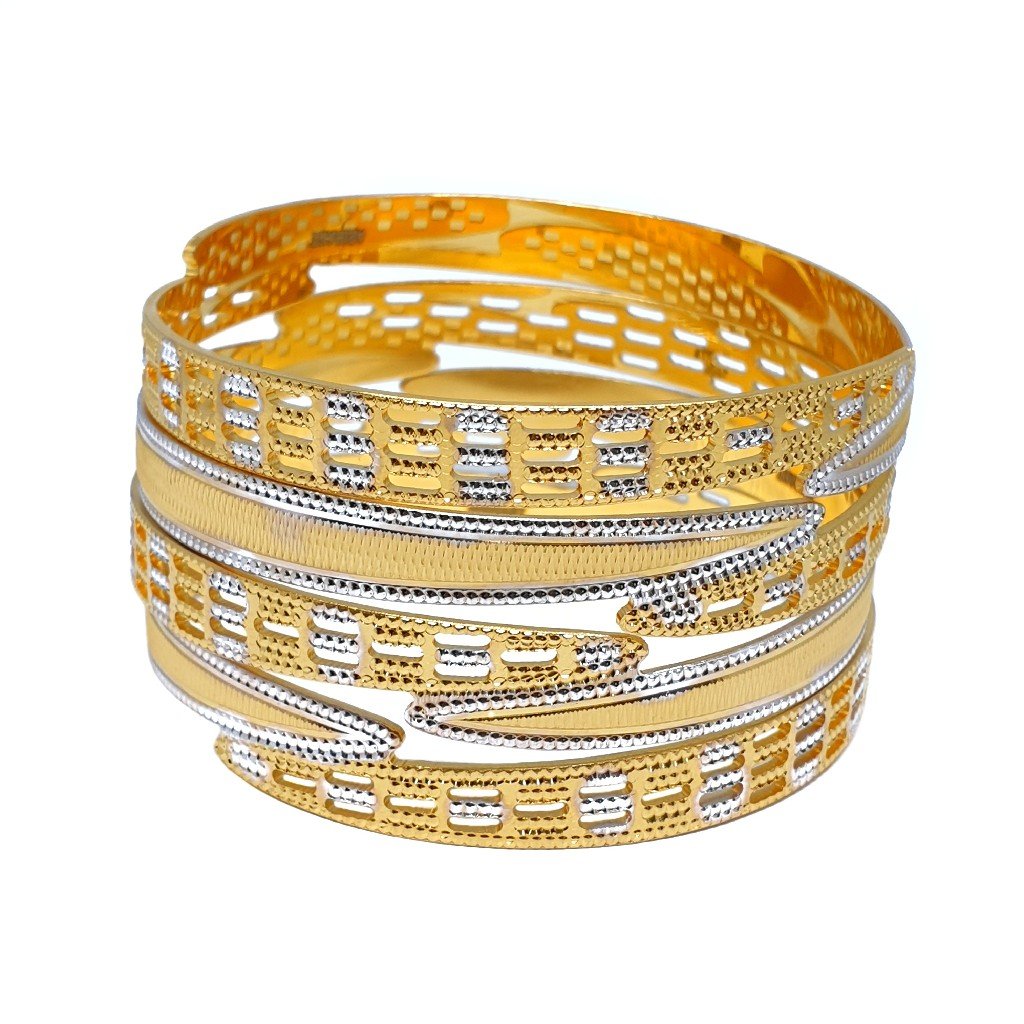 1 Gram Gold Forming Fancy Bangles M...