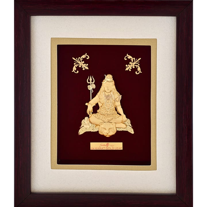 Shiv Frame In 24K Gold Foil MGA - A...