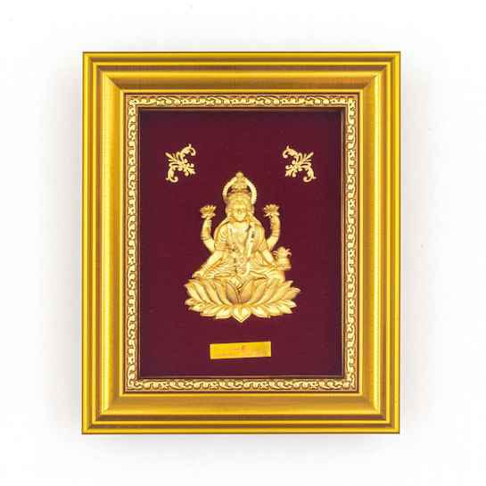 Goddess Laxmi Ji Frame In 24K Gold Leaf  MGA - AGE0264