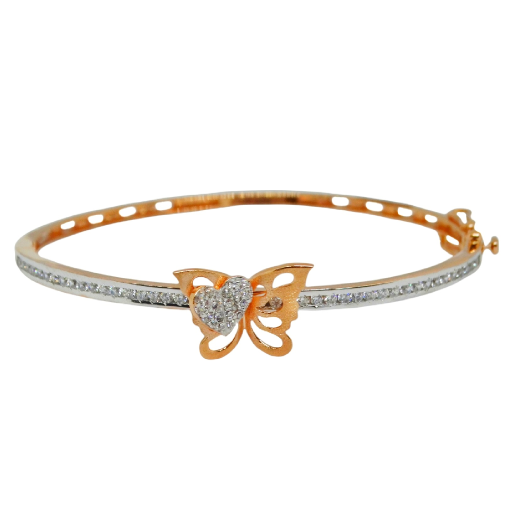 18k rose gold butterfly shape moder...