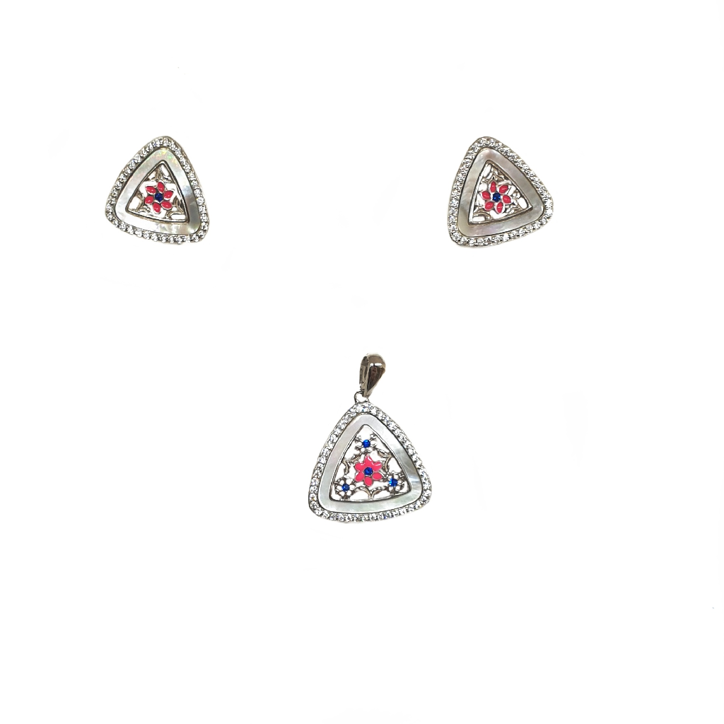 925 Sterling Silver Colourful Flowe...