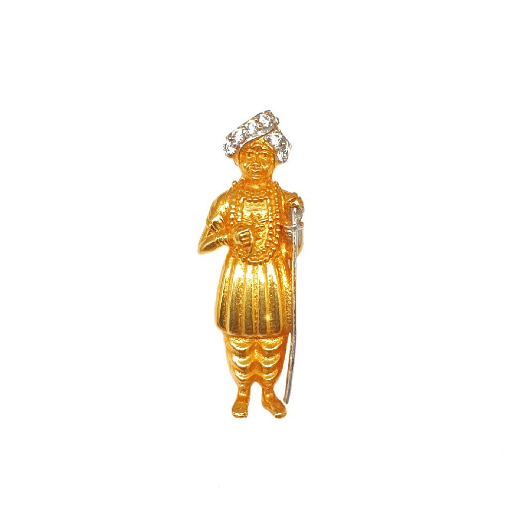 22K Gold Jalaram Bapa Pendant MGA - PDG0129