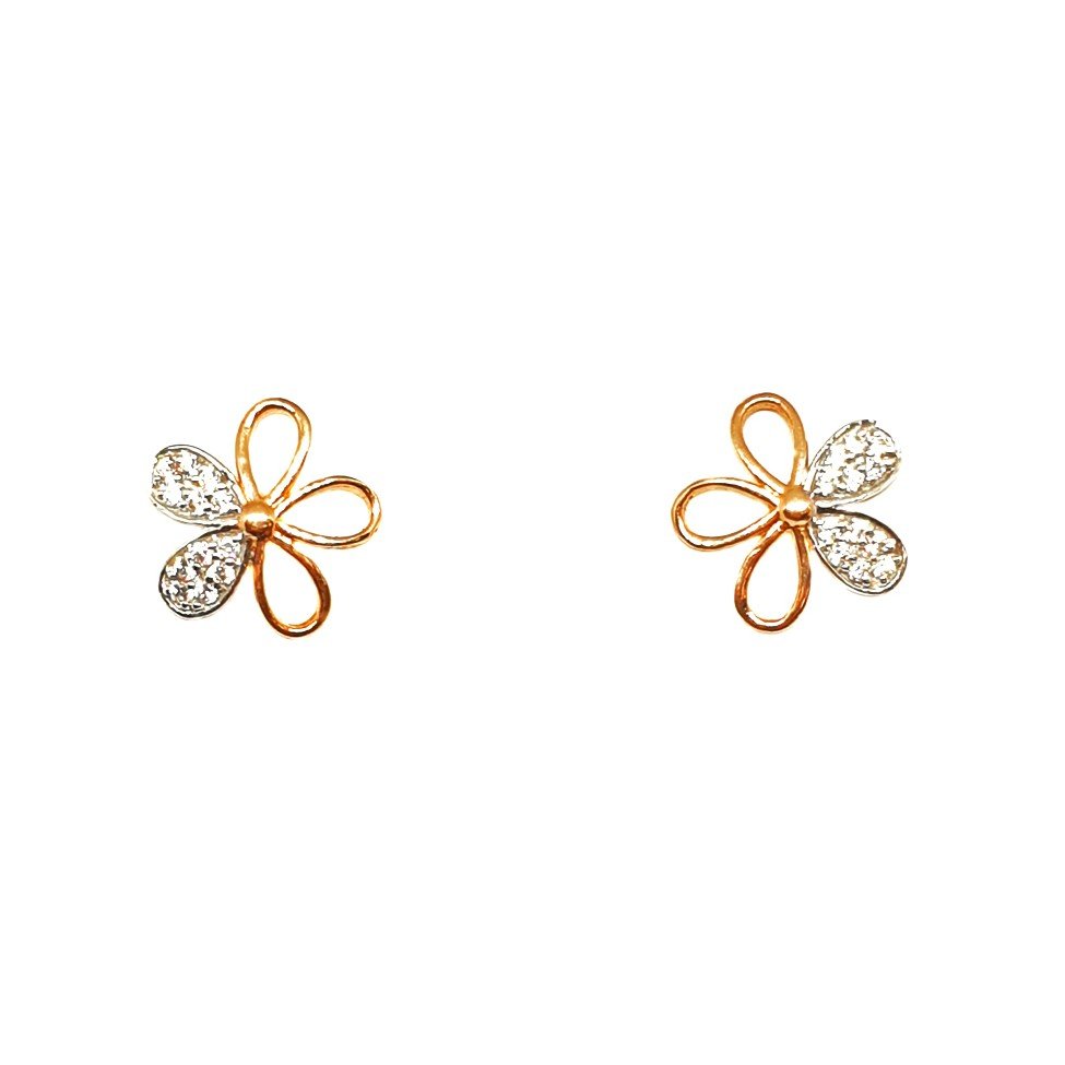 18K Rose Gold Designer Earrings MGA...