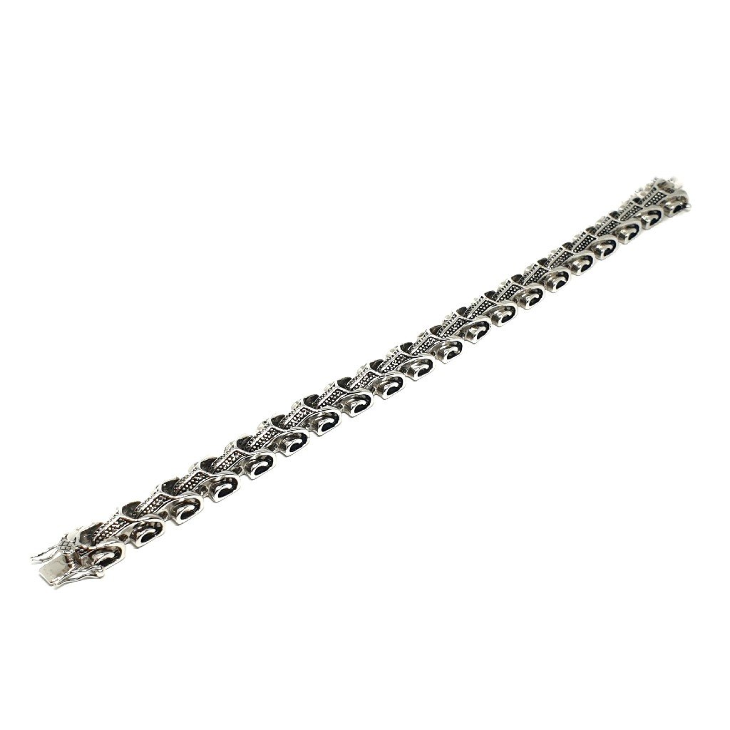 925 Sterling Silver Oxidised Lucky Bracelet MGA - BRS0270