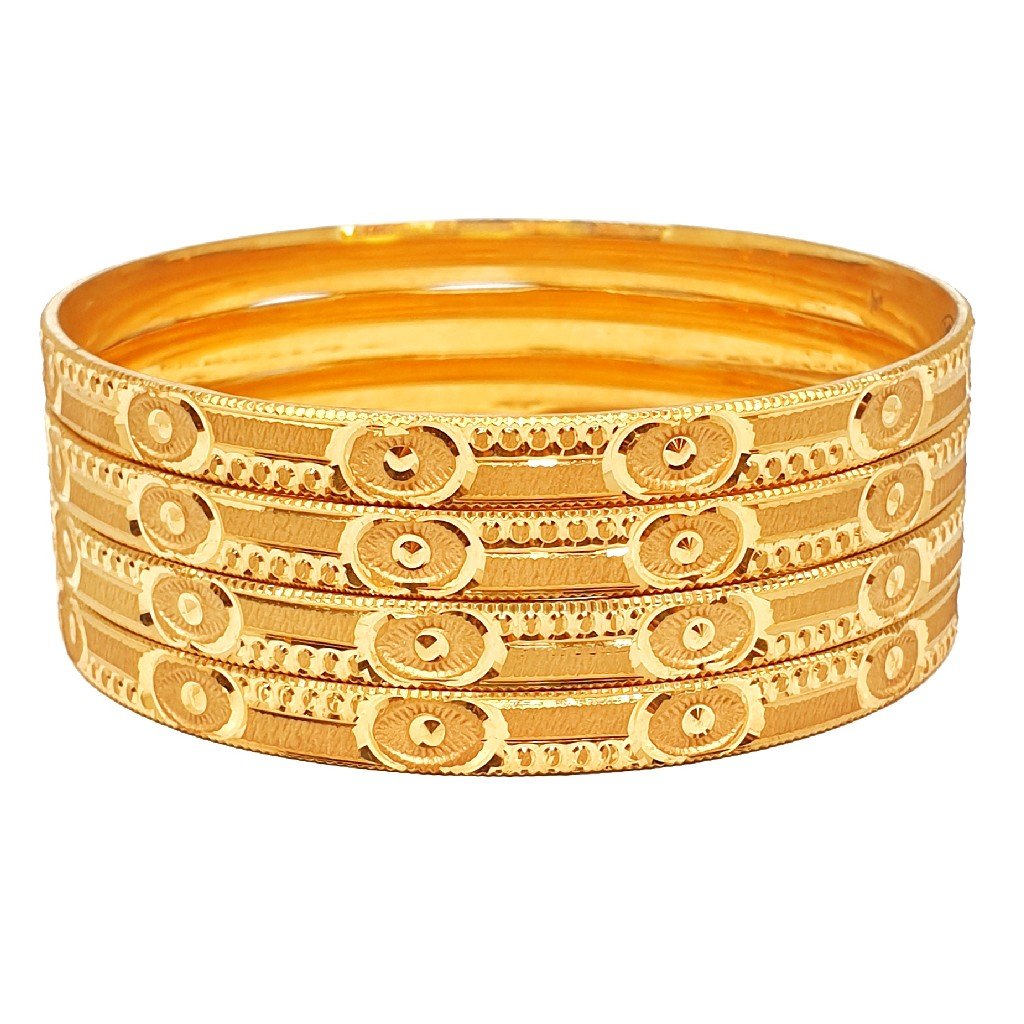 One gram gold plated plain bangles...