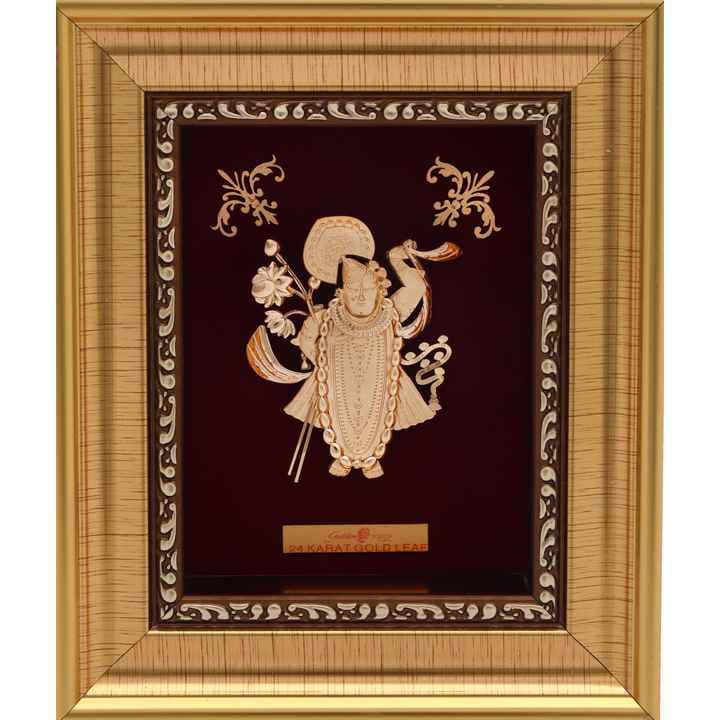 Shreenathji Frame In 24K Gold Foil...