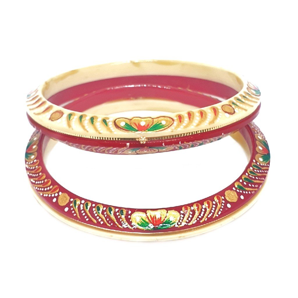 22k gold printed chudli bangles mga...