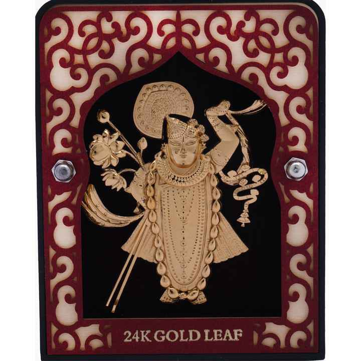 Shrinathji Frame In 24K Gold Foil M...