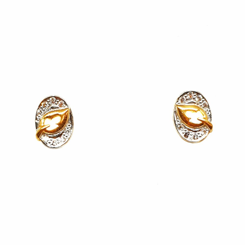 22K Gold Oval Shaped Fancy Earrings...