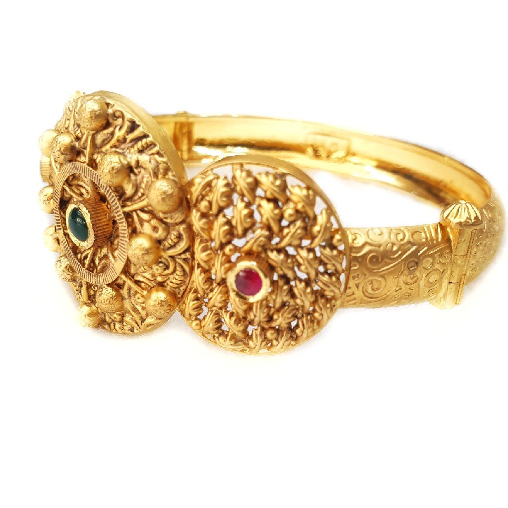 22k Gold Antique Kada Bangles MGA - GP063