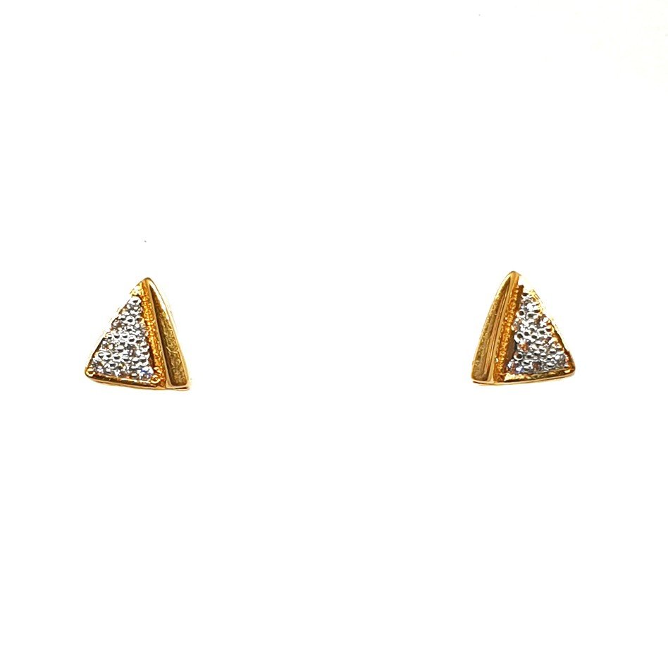 22K Gold Triangle Shaped Designer E...