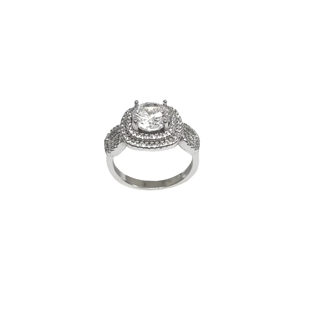 Beautiful Diamond Ring In 925 Sterl...