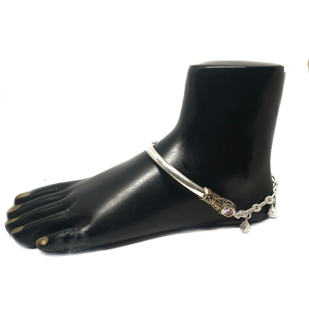 Antique Kada Silver Anklet MGA - PL...