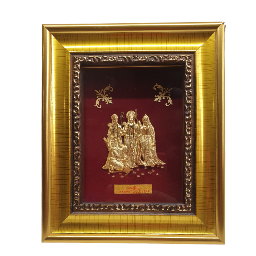 Ram Darbar Frame In 24K Gold Foil M...