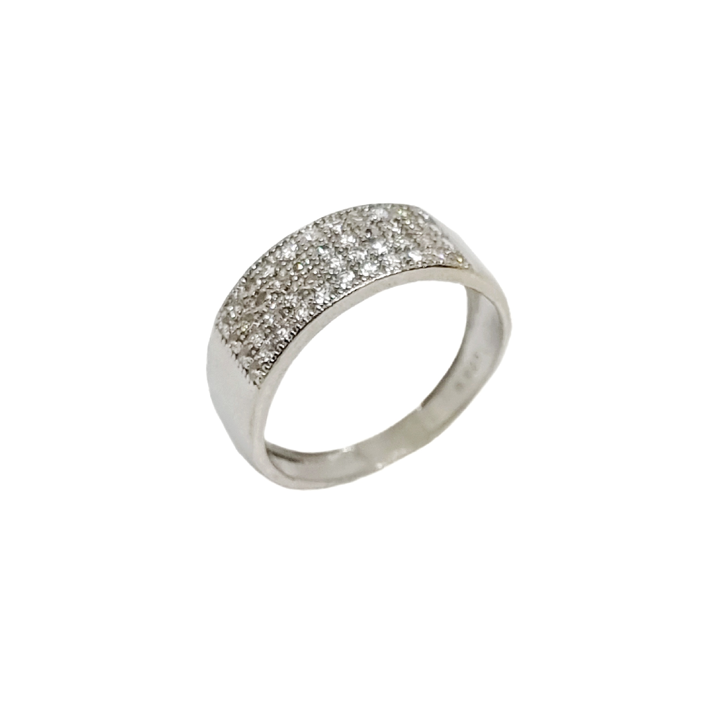 Simple Diamonds Ring In 925 Sterlin...