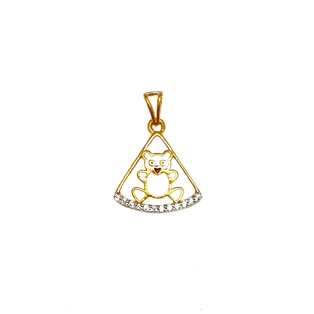 22K Gold Triangle Shaped Kids Penda...