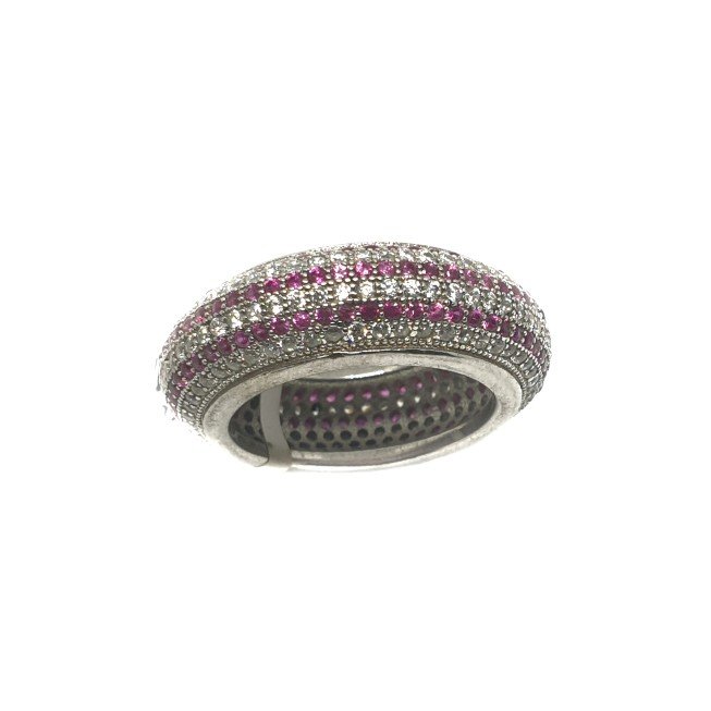 925 Sterling Silver Multi Colour Thumb Band MGA - LRS0099